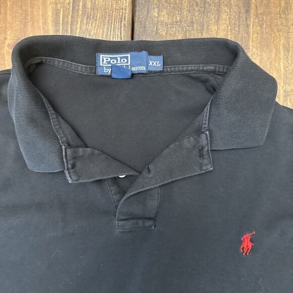 Men’s 2XL Vintage Polo Ralph Lauren Polo Shirt, Soft Cotton, Short Sleeve, Black - Picture 2 of 6